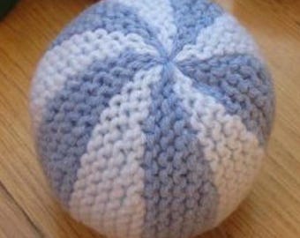 Vintage Ball Knitting Pattern Pdf Knitted Ball Toy Striped or Cable 14. ...