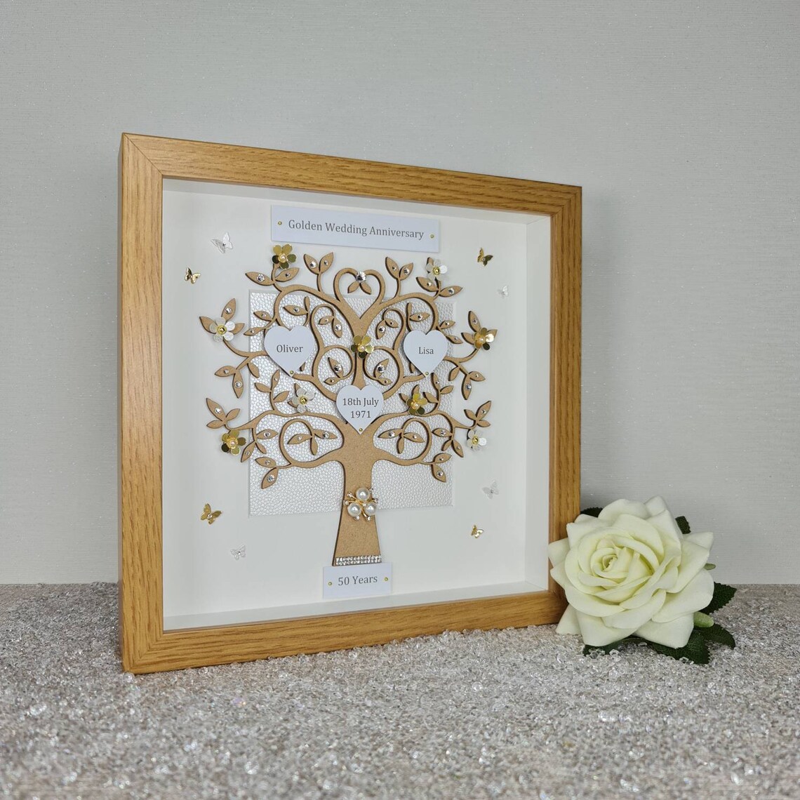 Golden Wedding Anniversary Gift Anniversary Gift Wedding - Etsy UK