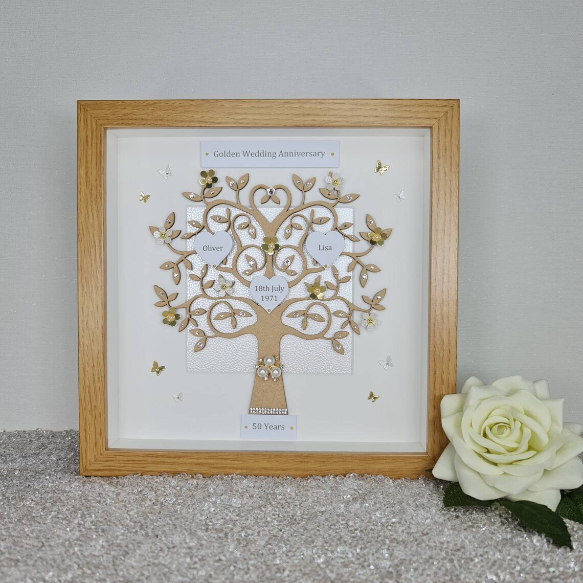 Golden Wedding Anniversary Gift Anniversary Gift Wedding - Etsy UK