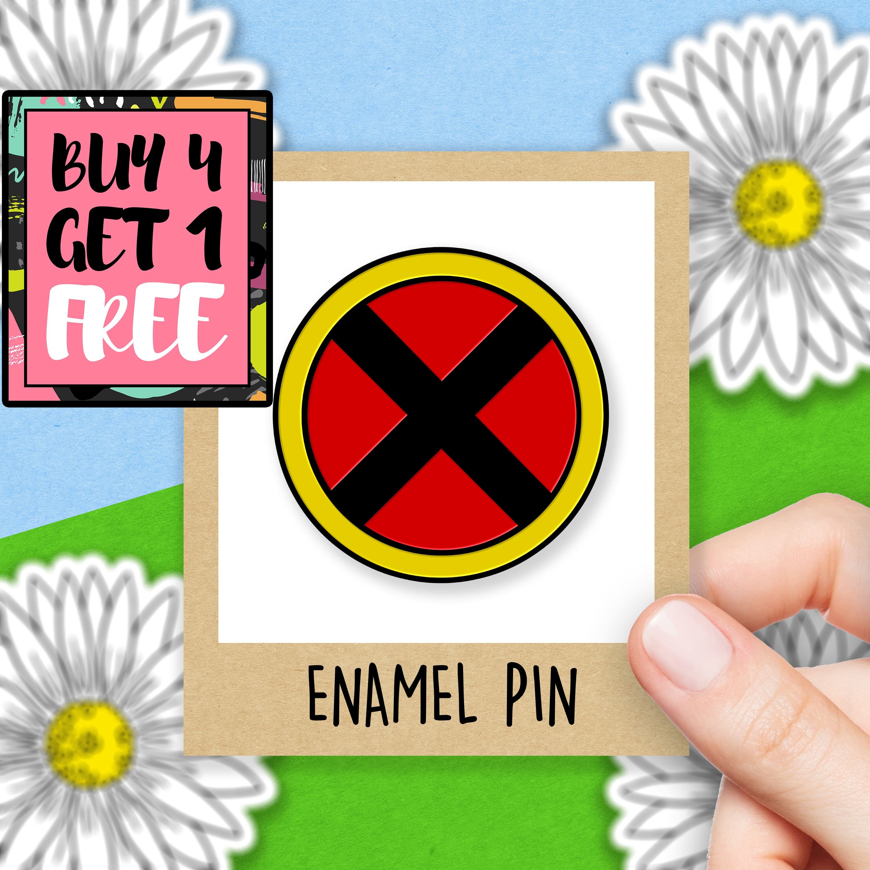 X-men Logo Enamel Pin Comic Superhero Enamel Pins Pins for | Etsy