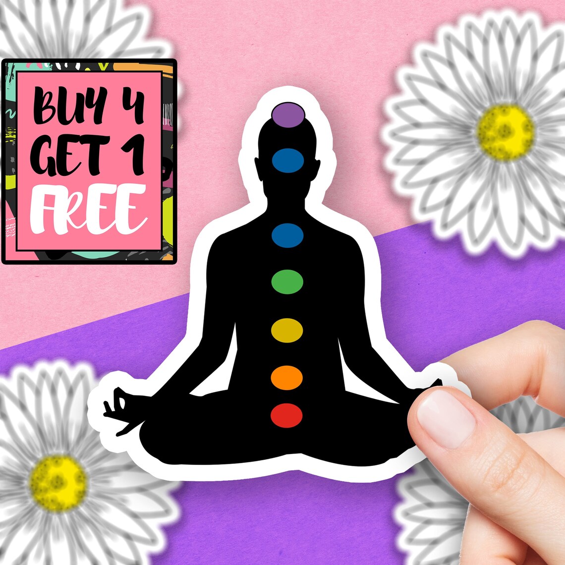 Yoga Sticker Zen Sticker Cute Cool Stickers Laptop Stickers Etsy