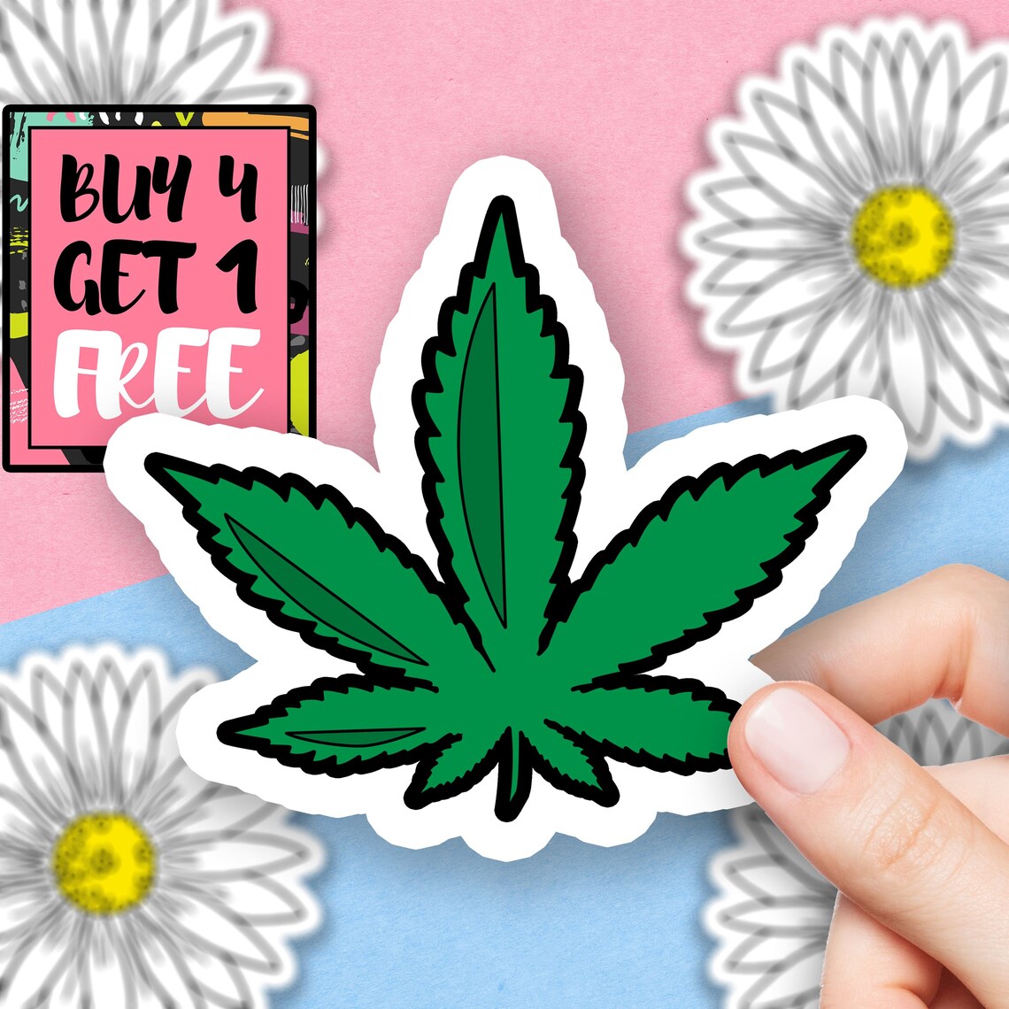 Weed Sticker Trippy Sticker Hippy Stoner Stickers Laptop Etsy