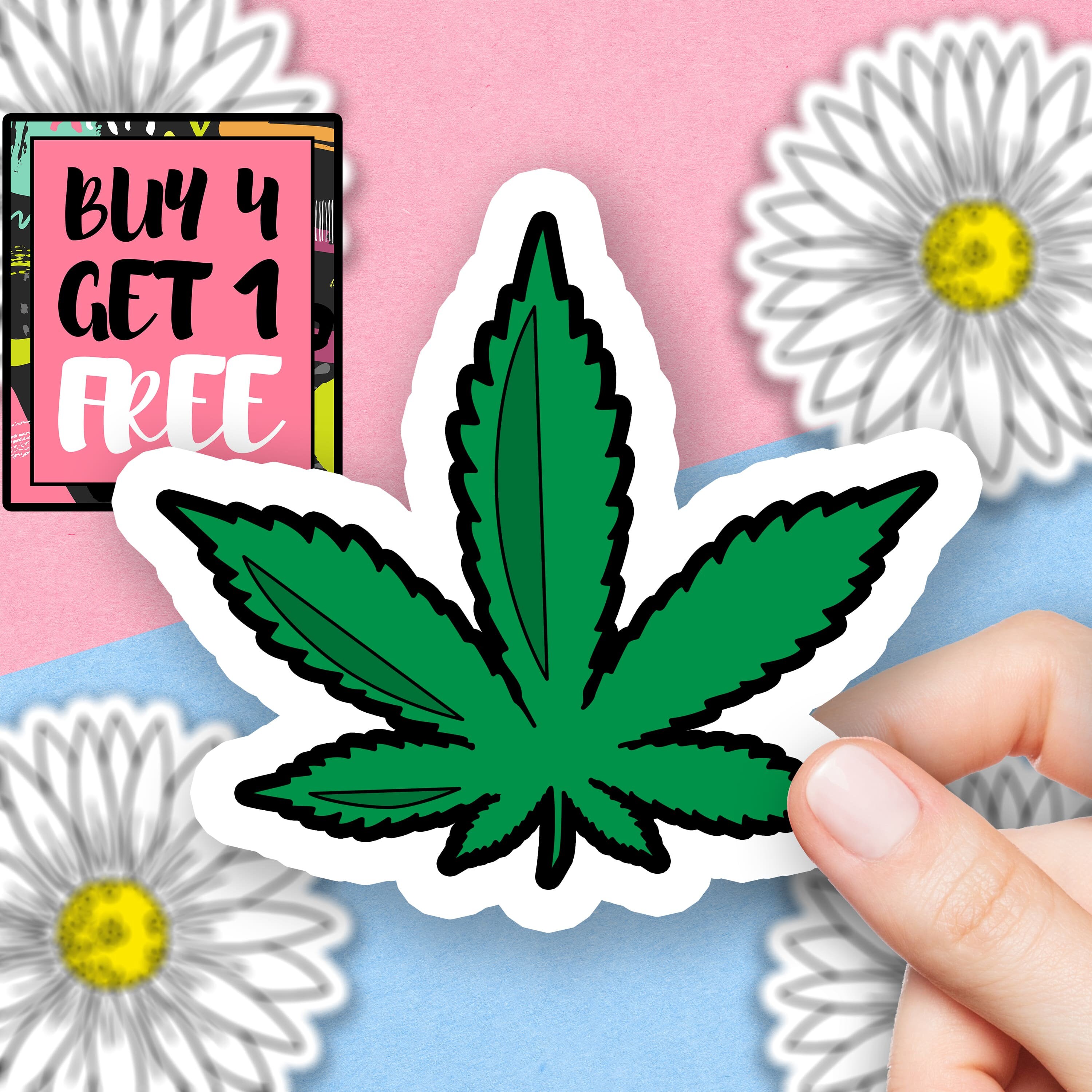 Weed Sticker Trippy Sticker Hippy Stoner Stickers Laptop Etsy