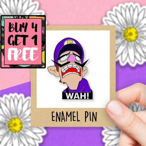 Waluigi Wah Enamel Pin Super Mario Superhero Enamel Pins Pins For Bags Lapel Pin Pins Pin Lapel Pins Pin Badge