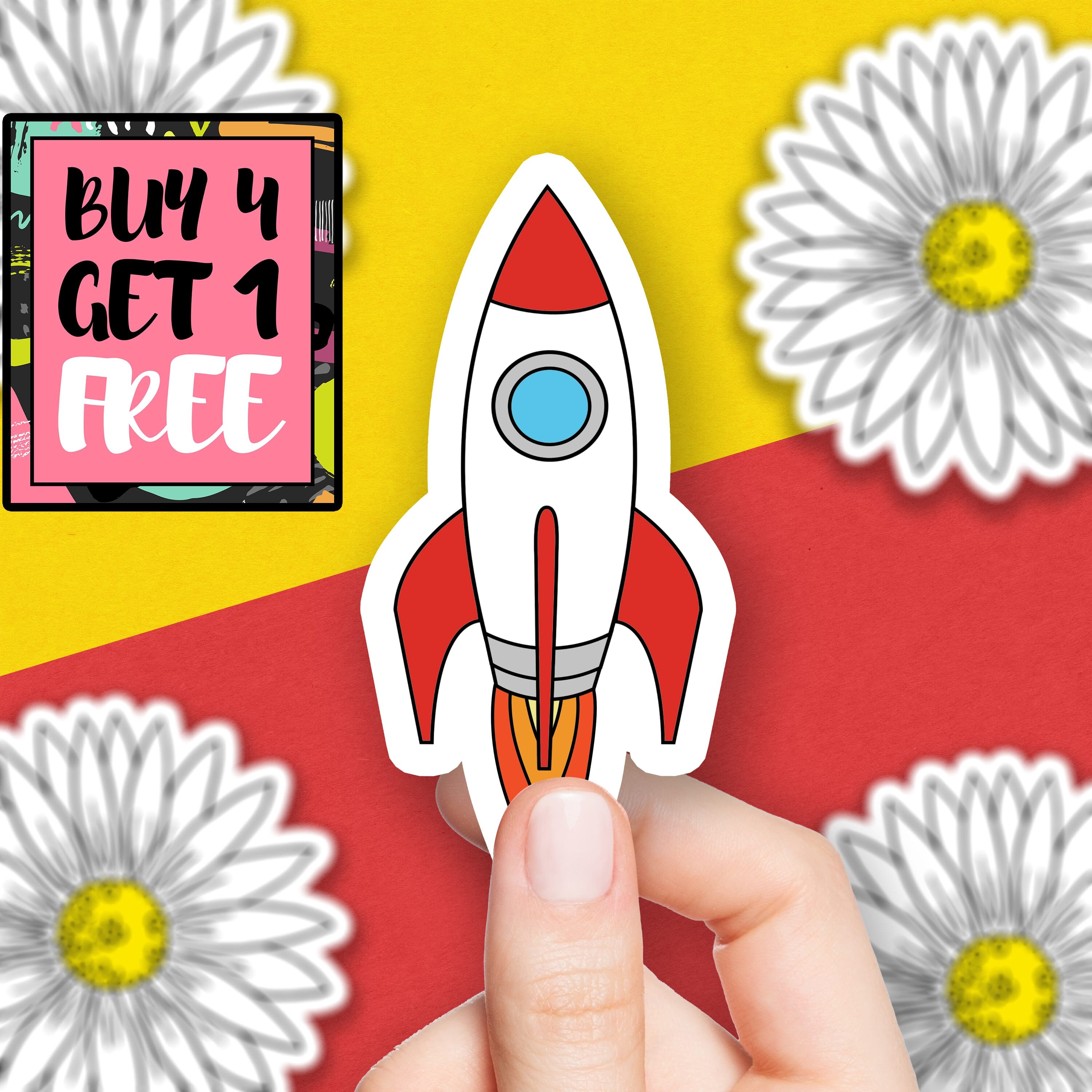 Rocket Sticker Space Sticker Galaxy Nasa Stickers Laptop | Etsy