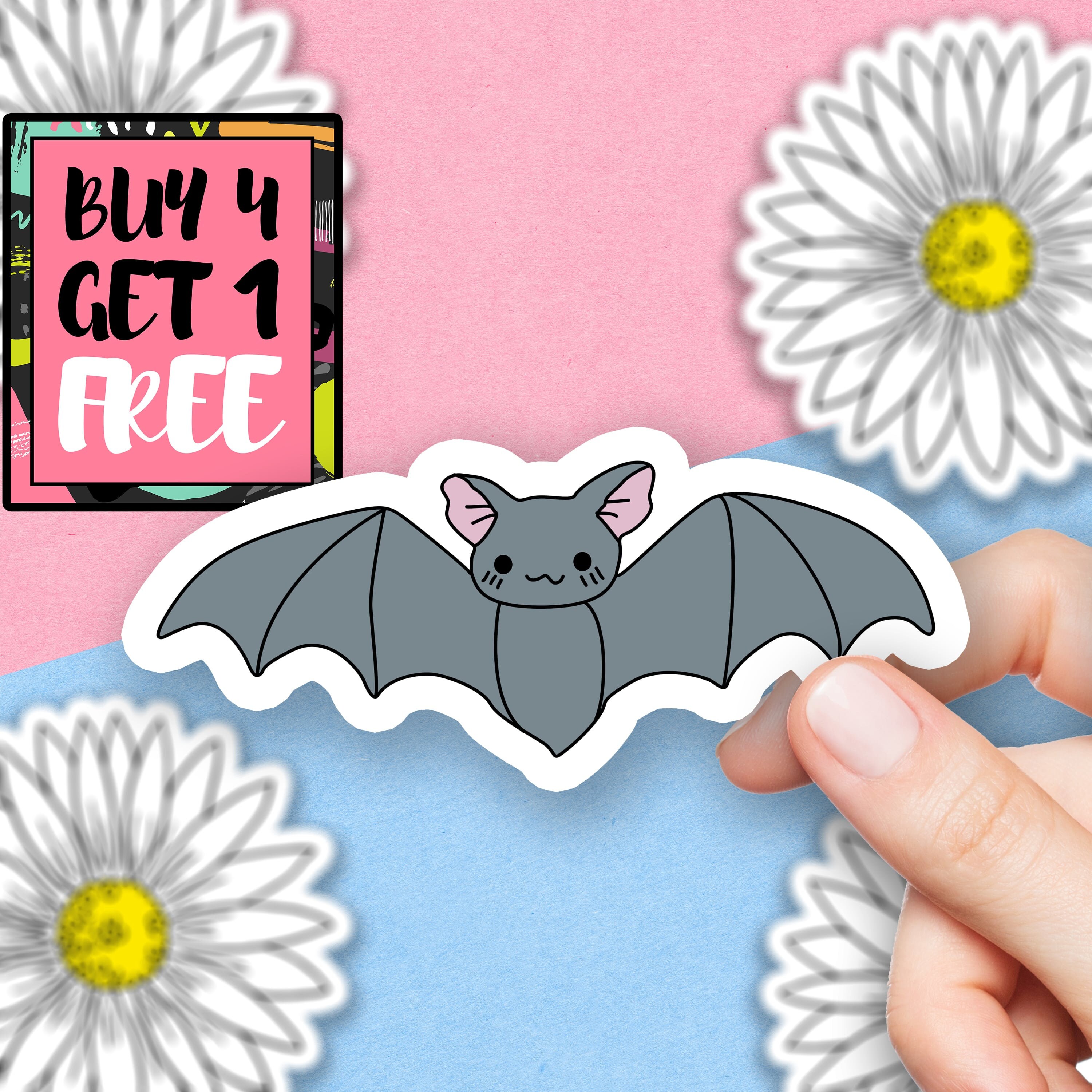 Bat Sticker Cool Sticker Halloween Vampire Stickers Laptop Etsy