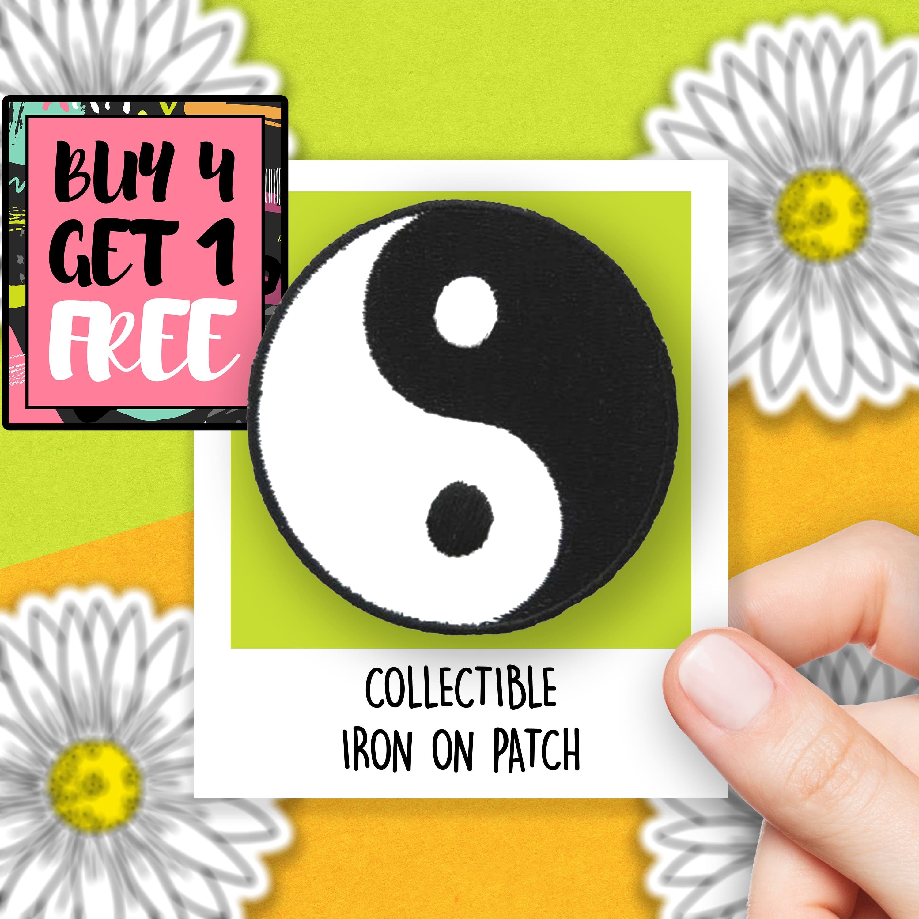 Yin Yang Symbol Patch Tai Chi Zen Patches Embroidered Badge Etsy