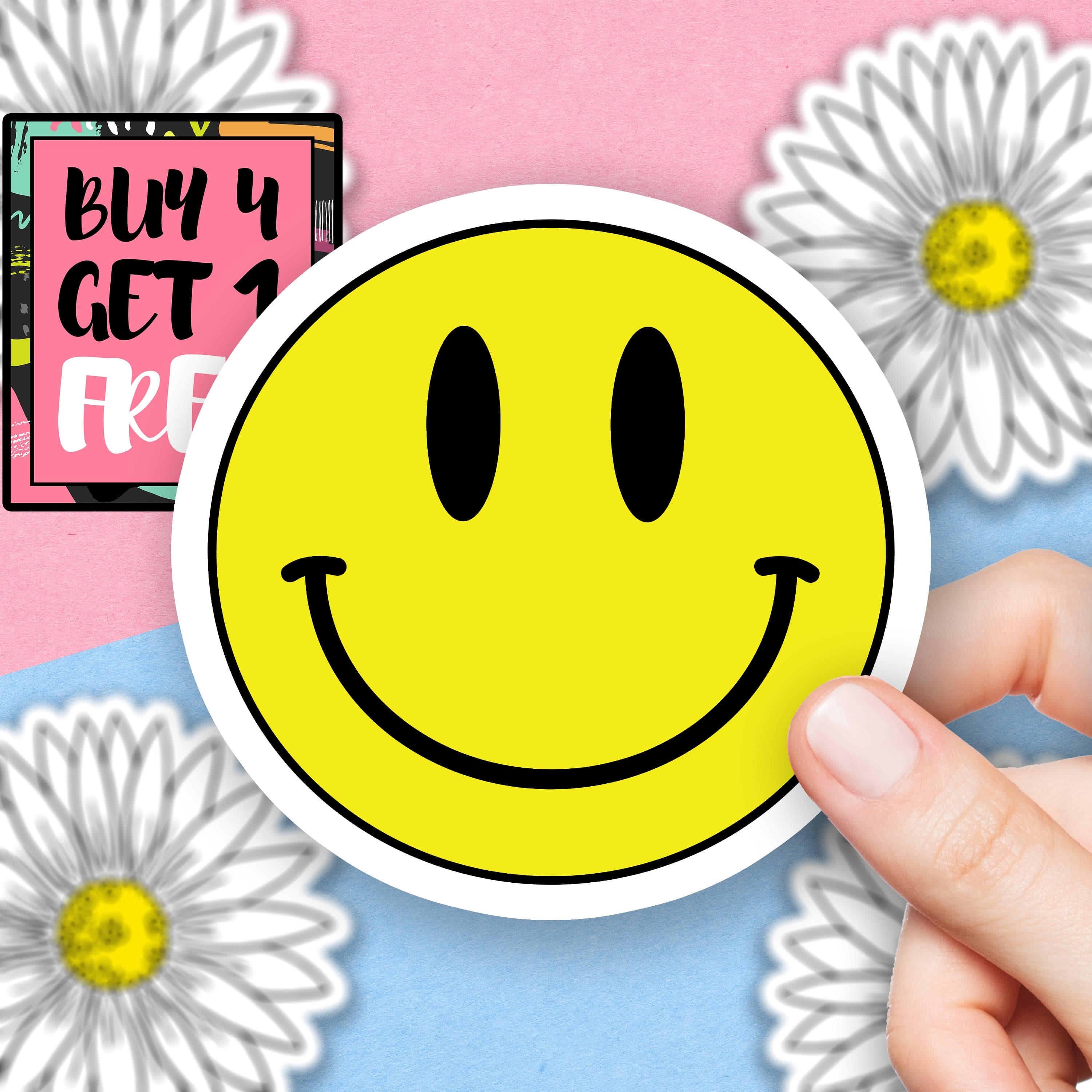 Smiley Sticker Emoji Sticker Happy Symbol Stickers Laptop Etsy