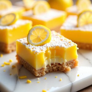 Lemon Cream Cheese Dessert Bar Recipe: Tangy Baking PDF (Printable Card Included)
