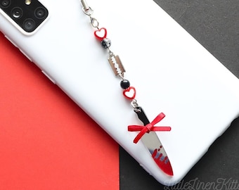 Yandere Themed, Yuno Gasai Inspired, Gurokawa Aesthetic, Mirai Nikki Anime Inspired Phone Charm