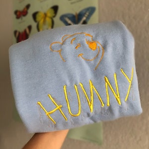 Pooh Bear Hunny Embroidered Sweater | Vintage | Cute | 90's inspired | Choose a color | Valentine's gift