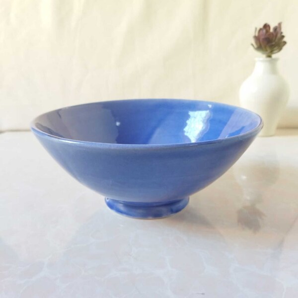 Blue Salad Bowl Etsy