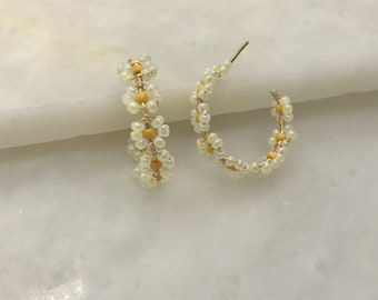 Dainty Daisy Small Hoops