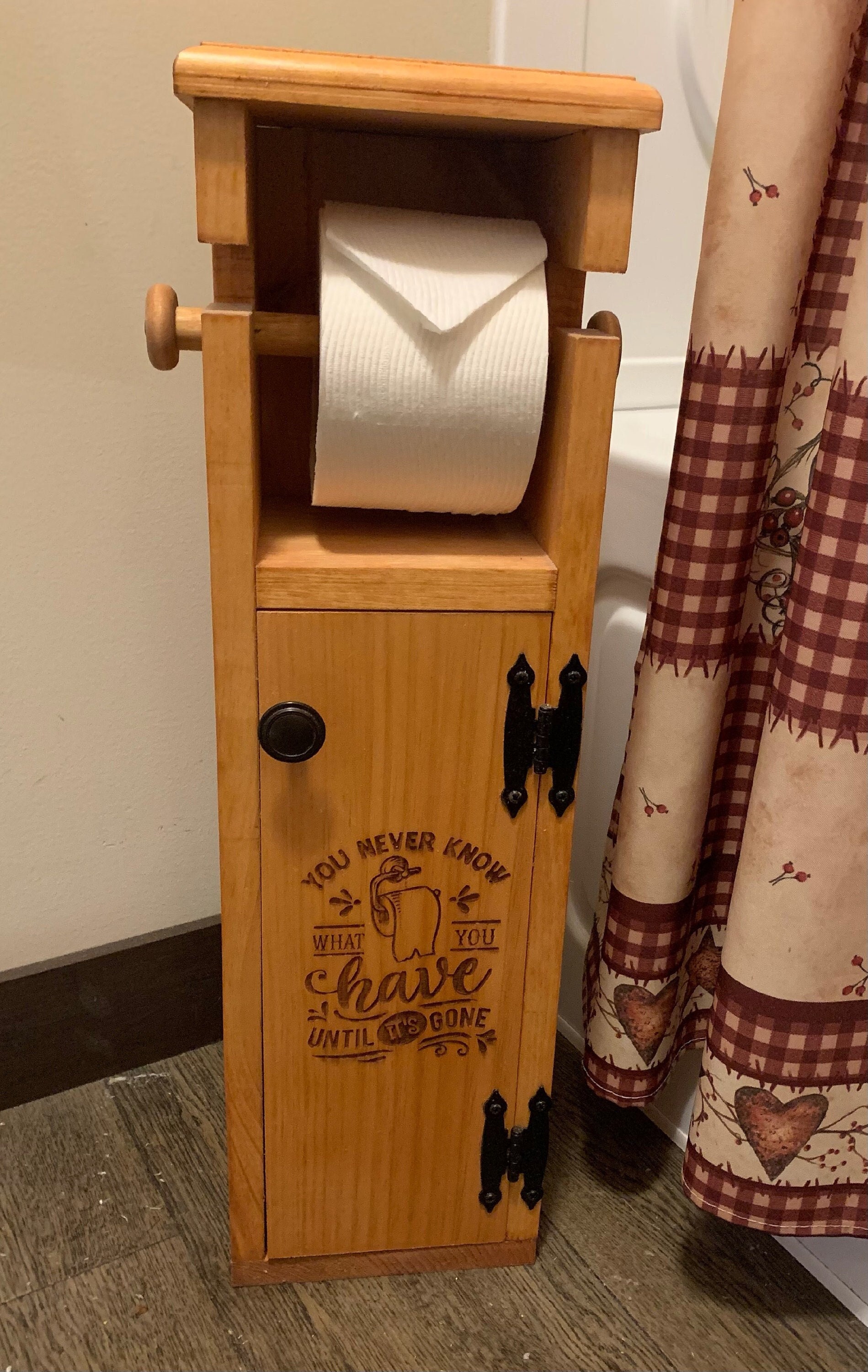 J JINXIAMU Toilet Paper Stand,Toilet Paper Holder Stand Behind Toilet  Storage for Restroom Cabinet,Bathroom
