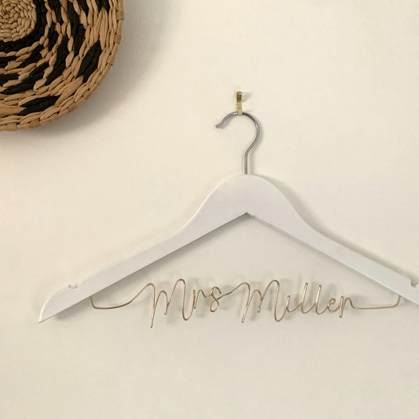 Personalised Bride Hanger - Wedding Dress Hanger - Personalised Wedding Gifts - Gifts for the Bride - Bridal Shower - Bridesmaid Proposal