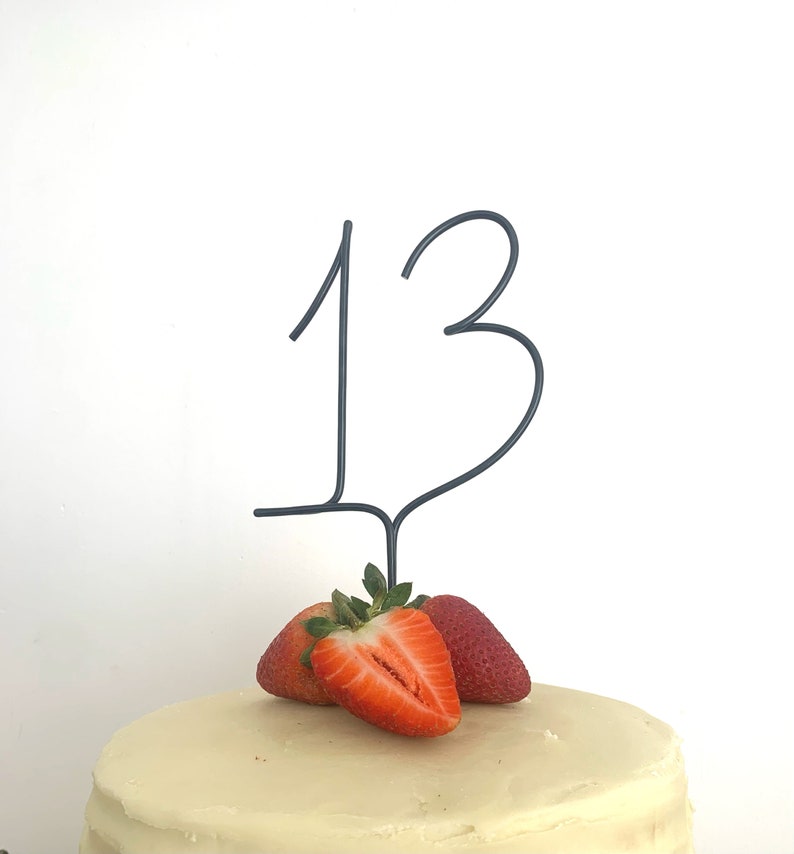Wire Number Cake Toppers - Age Milestone Topper - Birthday Cake Topper ...