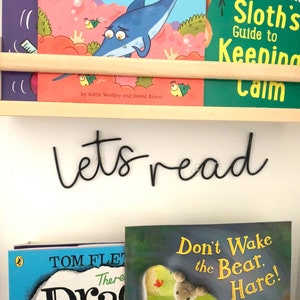 Let’s Read Letters - Wire Wall Art - Reading Nook Letters - Wire Artwork - Children’s Reading Corner Sign - Kids Library - Playroom Decor