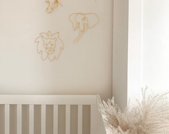 Wire Safari Animal Heads