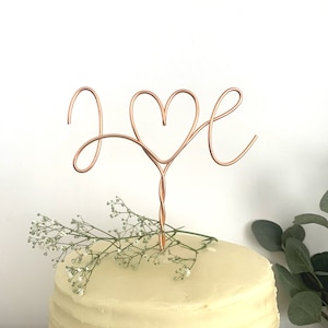 Wire Initial Cake Toppers - Wedding Cake Topper - Unique Personalised Cake Decor - Bride and Groom Cake Topper - Anniversary Gift - Custom