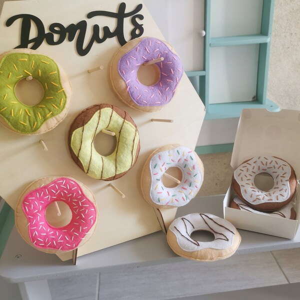 Donuts en feutrine, pour dinette enfant ou décoration