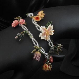 Flower Vine Dainty Bracelet , Wedding Jewelry, Wild Floral & Sakura Bracelet, Delicate Bracelet For Girl, Gift For Her.