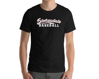Baseball: Adult Short-Sleeve Unisex T-Shirt, White/White Logo, Variety of Colors