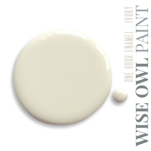 Ivory Quart (32 oz) Wise Owl One Hour Enamel | Luxury Earth Collection OHE | Wise Owl Paint | Cabinet Paint | Enamel Paint