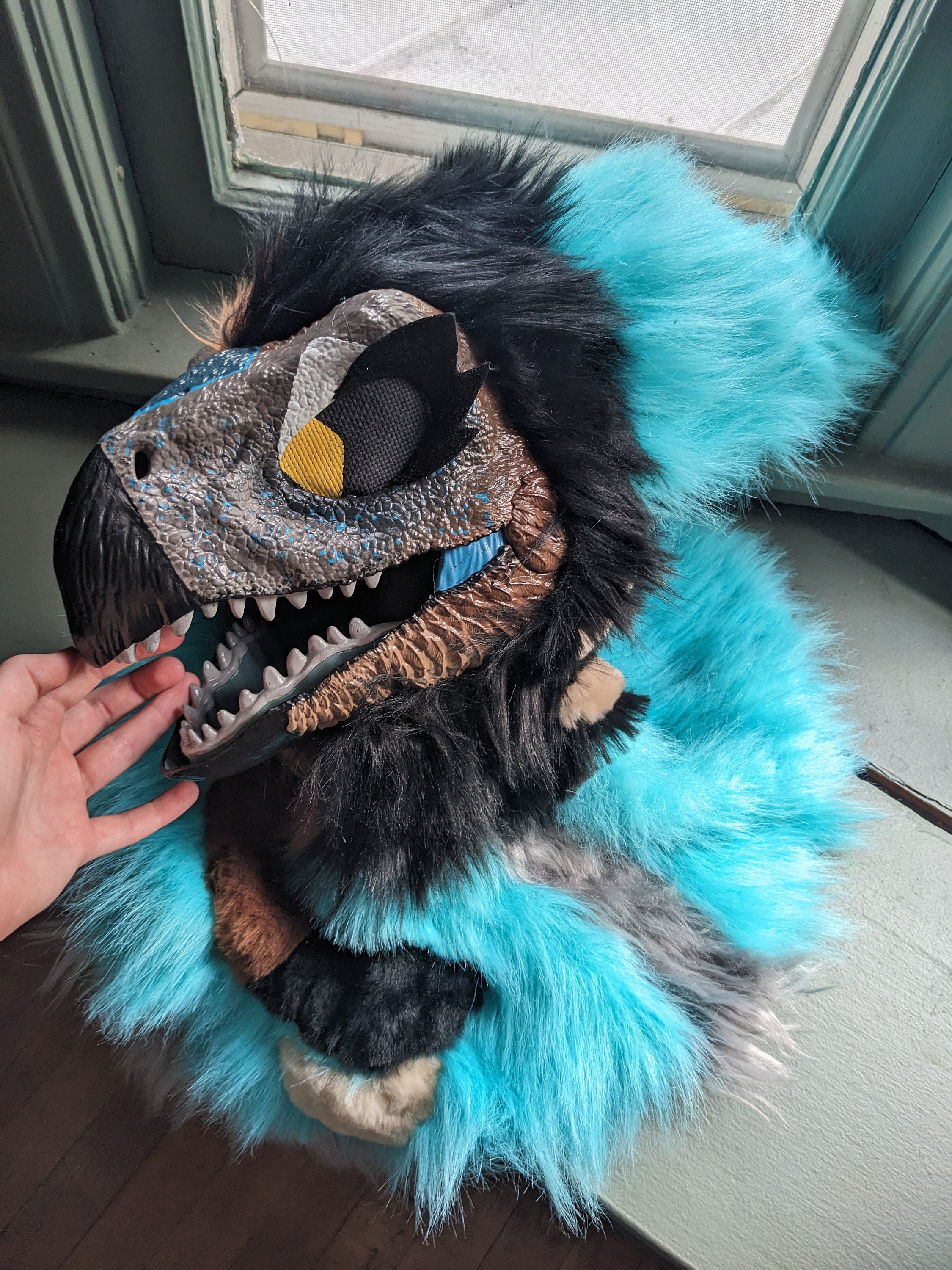 Kyro-Dino Mask Fursuit by Blu-Moon -- Fur Affinity [dot] net