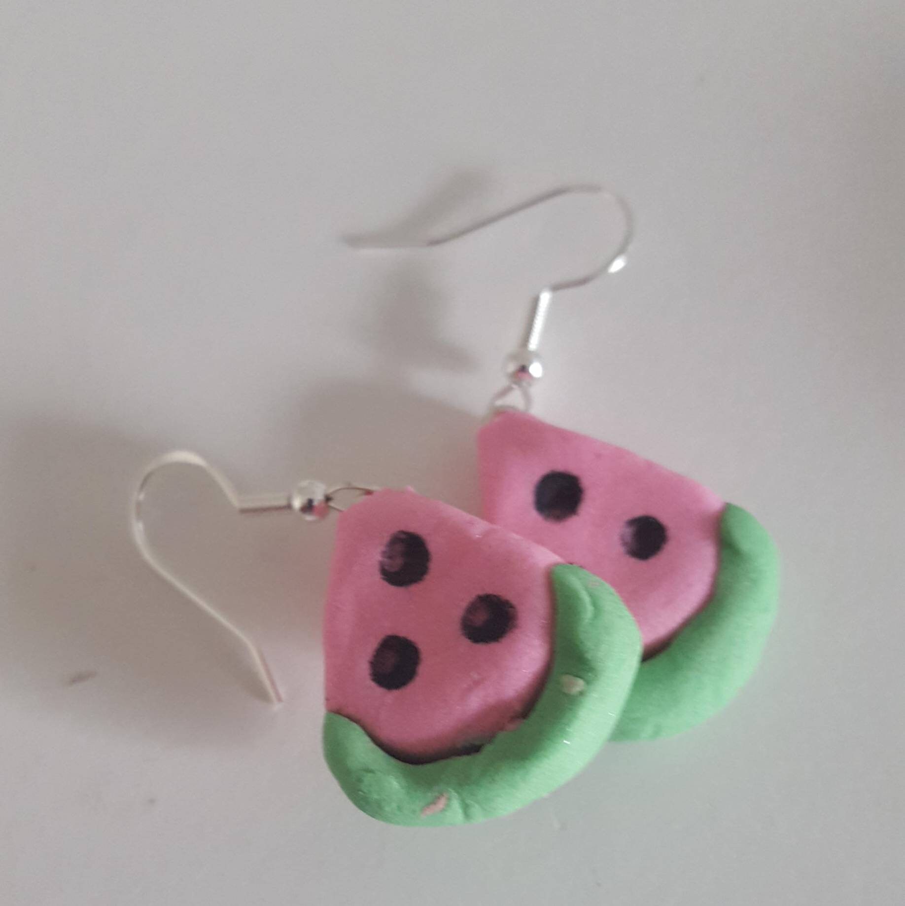 Handmade Watermelon Earrings Etsy