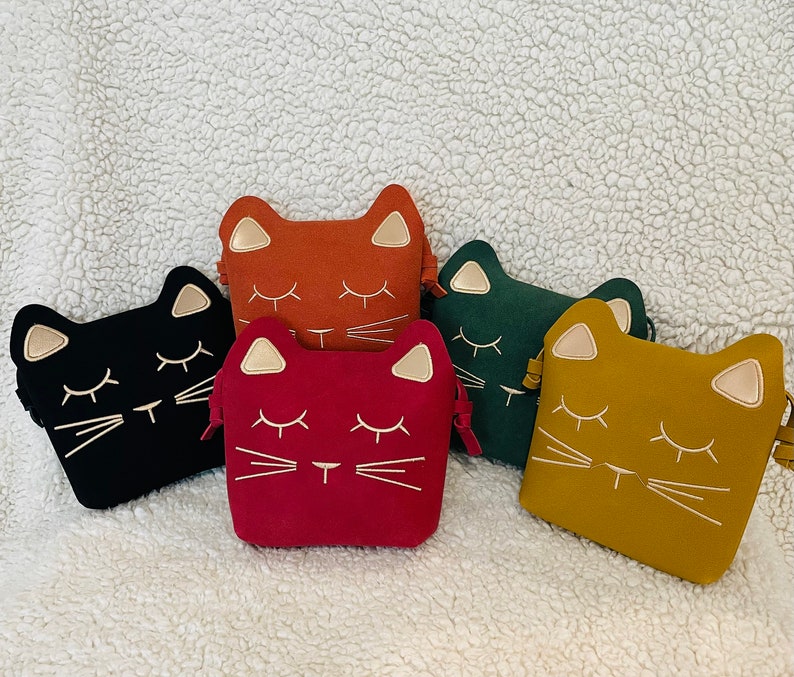 Personalized Kitty Cat Mini Purse. Little girl gift. Girl purse. Toddler purse. Cute Handbag. Girl handbag. Gift for girl. image 3