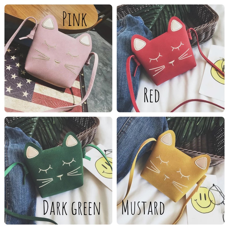 Personalized Kitty Cat Mini Purse. Little girl gift. Girl purse. Toddler purse. Cute Handbag. Girl handbag. Gift for girl. image 2