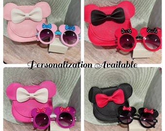Personalized Mini Purse & Sunglasses Set. Little girl gift. Girl purse. Toddler purse. Cute Handbag. Girl handbag. Gift for girl.