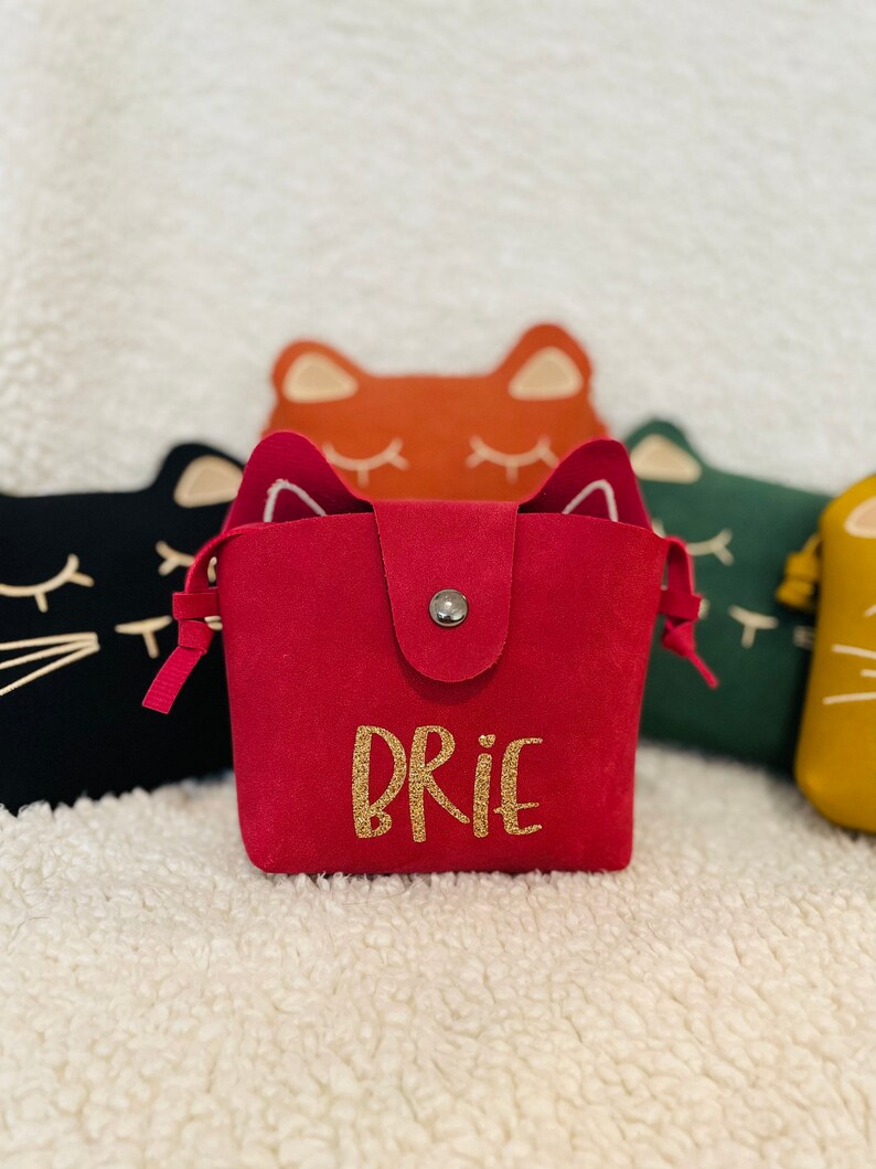 Personalized Kitty Cat Mini Purse. Little girl gift. Girl purse. Toddler purse. Cute Handbag. Girl handbag. Gift for girl. image 4