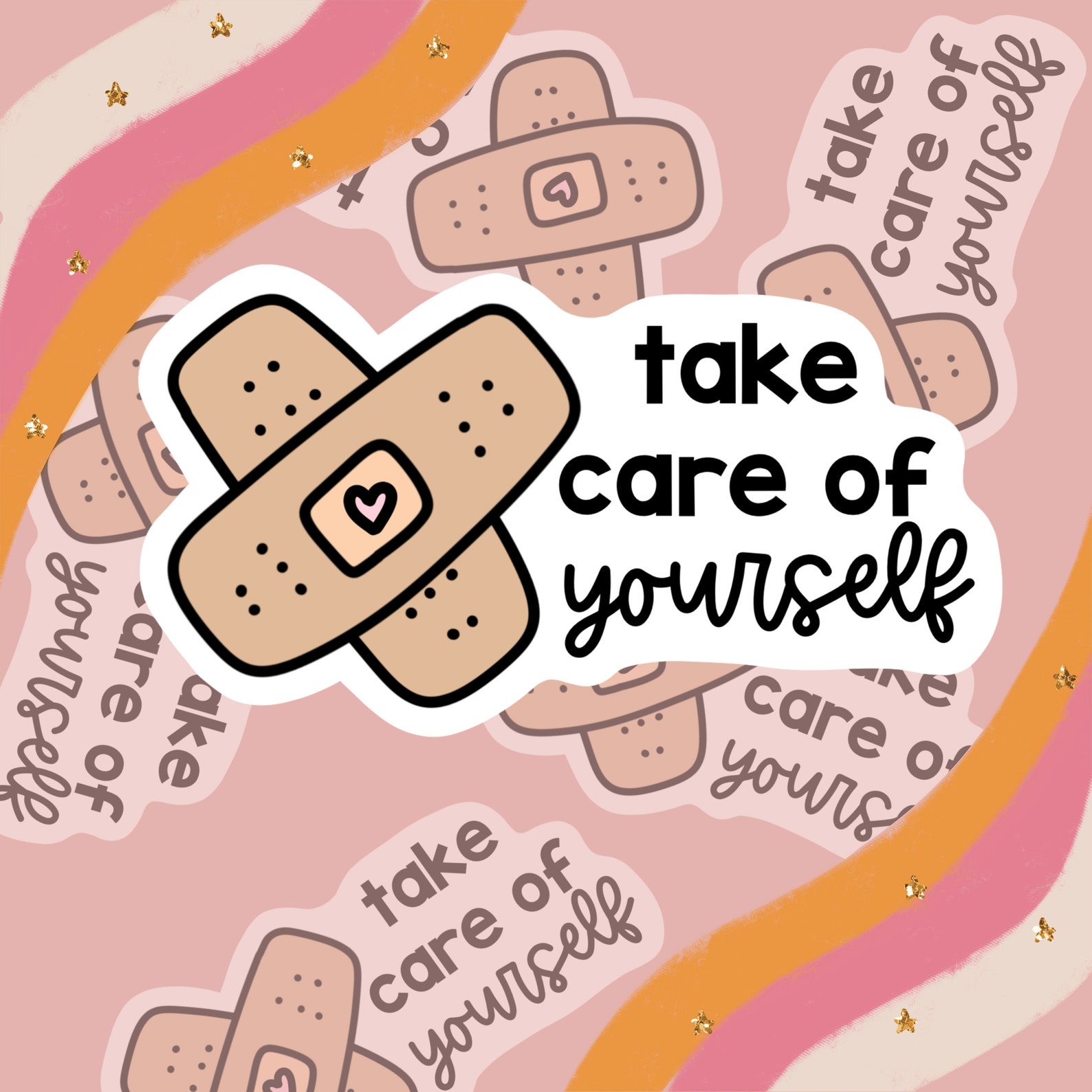 Take Care of Yourself Sticker | Mental Health Sticker | Motivational ...
