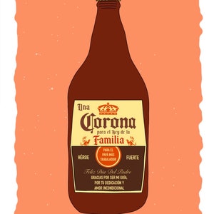 Corona Father’s Day Card | Tarjeta Para Día Del Padre | Corona Cerveza | Spanish Card For Dad | Tarjeta Para Papá | Beer Card