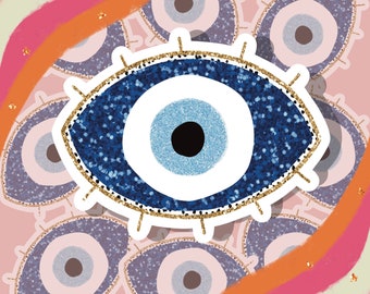 Evil Eye Sticker | Glitter