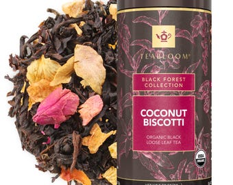 Coconut Biscotti Loose Leaf Tea | Dessert-Inspired Black Tea | Toasty Coconut & Cookie Warmth | Teabloom