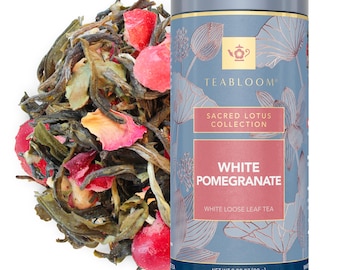 White Pomegranate Loose Leaf Tea | Antioxidant-Rich White Tea with Pomegranate | Light & Fruity | Teabloom
