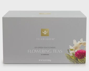 120 Hand-Tied Flowering Tea Balls – Assorted Green Tea Varieties, Jasmine Blossoms
