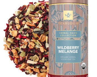 Wildberry Melange Loose Leaf Tea | Wild Mixed Berry Herbal Tea | Fruity & Caffeine-Free | Teabloom