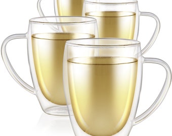 Teabloom Clear Bliss® Double Wall Glass Tea Cups