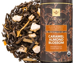 Caramel Almond Blossom Loose Leaf Tea | Dessert-Inspired Black Tea | Warm & Cozy Flavored Tea | Teabloom
