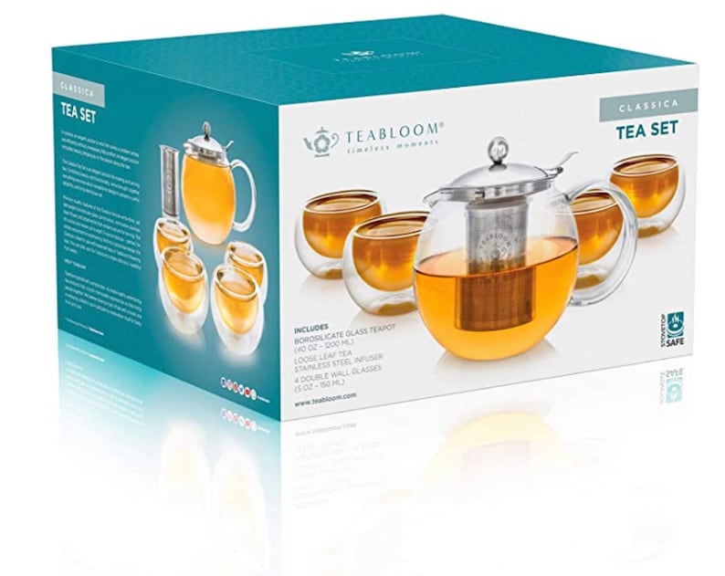 Teabloom Stovetop Safe Glass Teapot With Removable Infuser Etsy