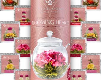 Heart Shaped Flowering Tea Canister