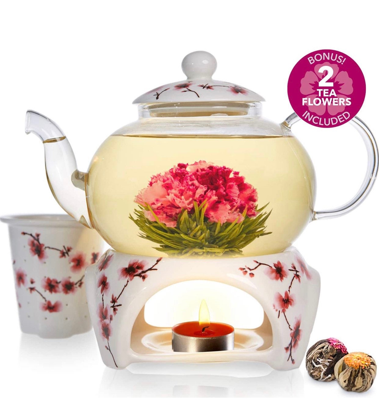 Teabloom Cherry Blossom Teapot & Flowering Tea Gift Set Etsy