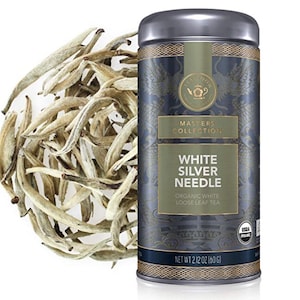 Teabloom Organic White Silver Needle Loose Leaf Tea, Rare USDA Organic White Tea With Delicate Honeysuckle Notes.