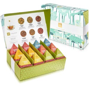 Teabloom Organic Herbal Tea Sampler, Pyramid Tea Bags