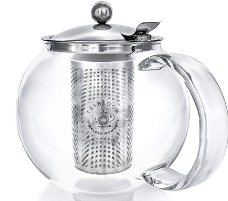 Teabloom Stovetop Safe Leadfree Glass Teapot 40 Oz / 1.2 Etsy