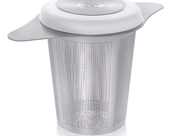 Stainless Steel Tea Infuser with Coaster Lid – Universal Fit