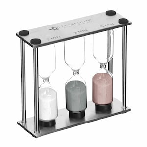 Teabloom Trio Tea Timer in Brushed Stainless Steel